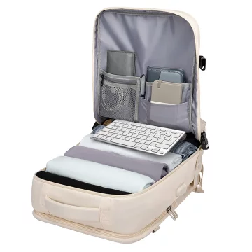 Bange voděodolný batoh na 15,6" notebook, městský cestovatel, 45x30x16 cm, do práce, do letadla, pánské, dámské, s USB portem Černá