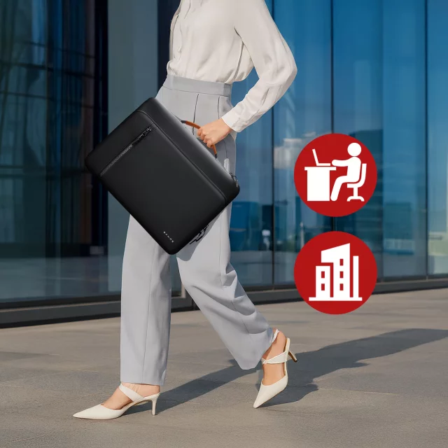 Torba wodoodporna Bange na laptopa do 15.6" – pojemna i wygodna, odporna i oddychająca, miejska i podróżna do pracy i samolotu, unisex – Czarna