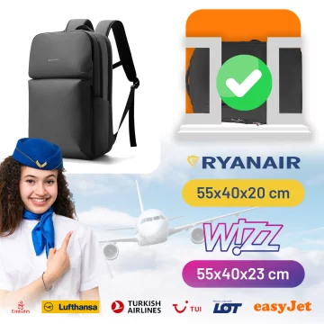 Voděodolný batoh Bange 26L pro notebooky do 15,6" – prostorný a pohodlný, odolný a prodyšný, do města i na cesty, do práce i do letadla, unisex – šedý