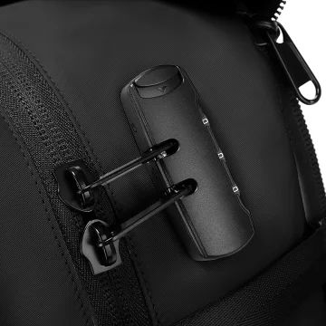 Bange wasserdichter Rucksack für 15,6-Zoll-Laptop, Stadtreisender, 45 x 30 x 16 cm, für Arbeit, Flugzeug, Herren, Damen, mit USB-Anschluss Schwarz