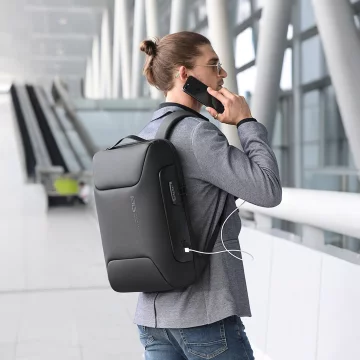 Anti-theft backpack Bange waterproof for laptop up to 15.6" multifunctional Black
