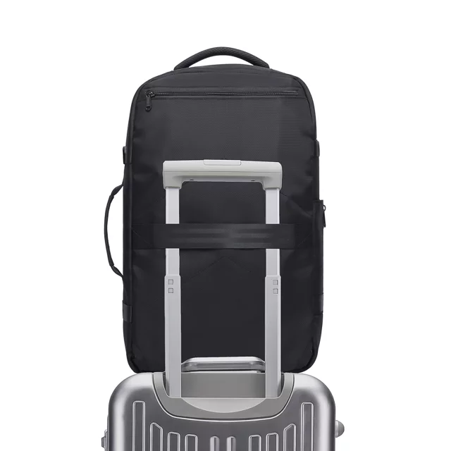 Bange wasserdichter Rucksack für 15,6-Zoll-Laptop, Stadtreisender, 45 x 30 x 16 cm, für Arbeit, Flugzeug, Herren, Damen, mit USB-Anschluss Schwarz