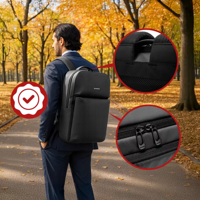 Plecak wodoodporny Bange 26L na laptopy do 15.6" – pojemny i wygodny, odporny i oddychający, miejski i podróżny do pracy i samolotu, unisex – Szary