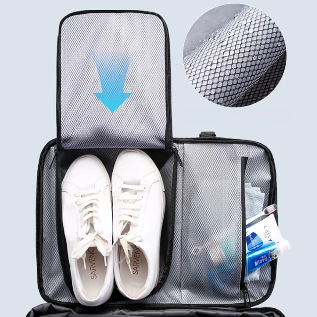 Bange wasserdichter Rucksack für 15,6-Zoll-Laptop, Stadtreisender, 45 x 30 x 16 cm, für Arbeit, Flugzeug, Herren, Damen, mit USB-Anschluss Schwarz