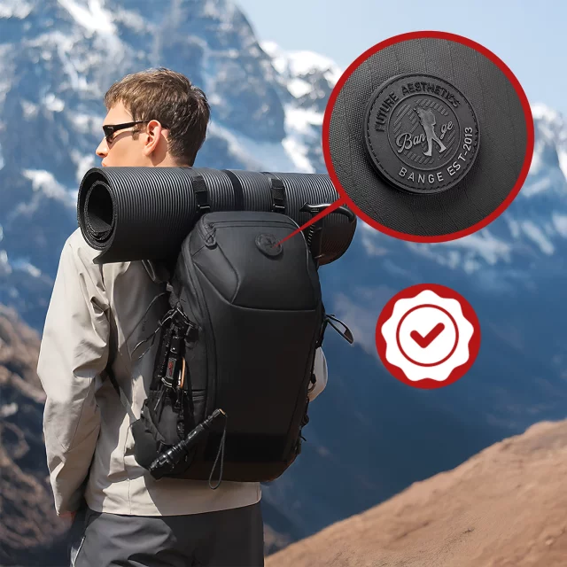 Bange 22L wasserdichter Rucksack für Laptops bis 15,6 Zoll – Geräumig und komfortabel, robust und atmungsaktiv, ideal für Stadt und Reisen, Arbeit und Flugreisen, Unisex – Schwarz