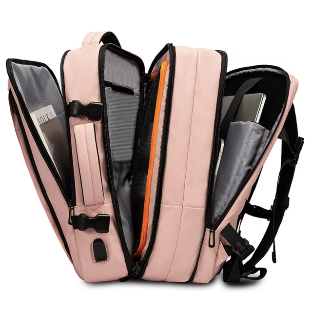 Bange Waterproof Backpack for Laptop 15.6" City Travel 45x30x16 cm for Work Airplane Men's Women's with USB Port Black