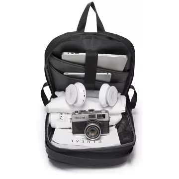 Bange Waterproof Backpack Laptop Bag 15.6" Travel Accessories 48x30x12.5 cm for Work School Plane Men's Women's USB and USB-C Black