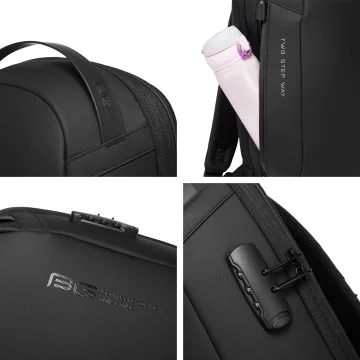 Bange Waterproof Backpack for Laptop 15.6" City Travel 45x30x16 cm for Work Airplane Men's Women's with USB Port Black