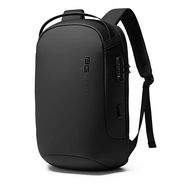 Plecak Antykradzieżowy wodoodporny Bange na laptopa 15.6" miejski podróżny 48x30x16 cm do pracy samolotu męski damski z gniazdem USB i zamkiem szyfrowym Czarny