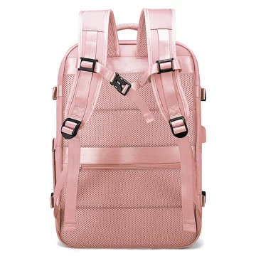 Bange Waterproof Backpack for Laptop 15.6" City Travel 46x31.5x20 cm for Work Airplane Women with USB Port Pink