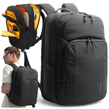 Bange 23L Waterproof Backpack for 16.4" Laptop – Roomy and Comfortable, Resistant and Breathable, City and Travel for Work and Airplane, Unisex – Black
