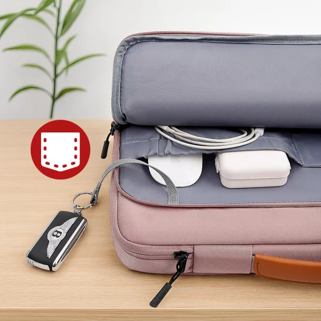 Bange waterproof bag for laptop up to 15.6" - spacious and comfortable, resistant and breathable, city and travel bag for work and plane, unisex - Pink