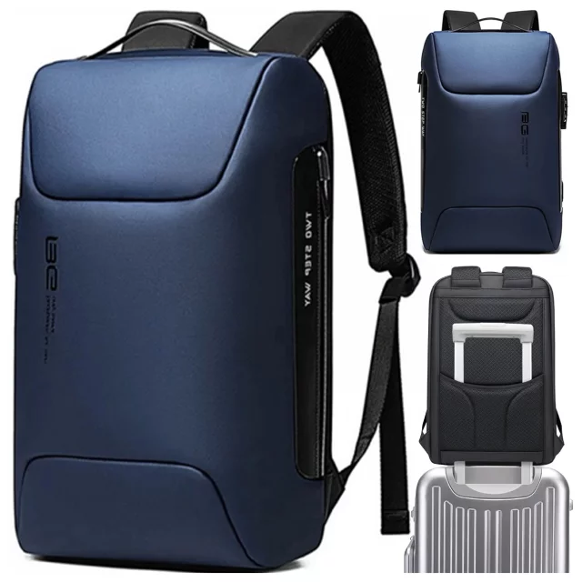 Anti-theft backpack Bange waterproof for laptop up to 15.6" multifunctional Black