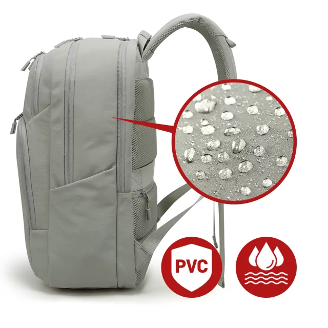 Bange 23L Waterproof Backpack for 16.4" Laptop – Spacious and Comfortable, Resistant and Breathable, City and Travel for Work and Airplane, Unisex – Gray