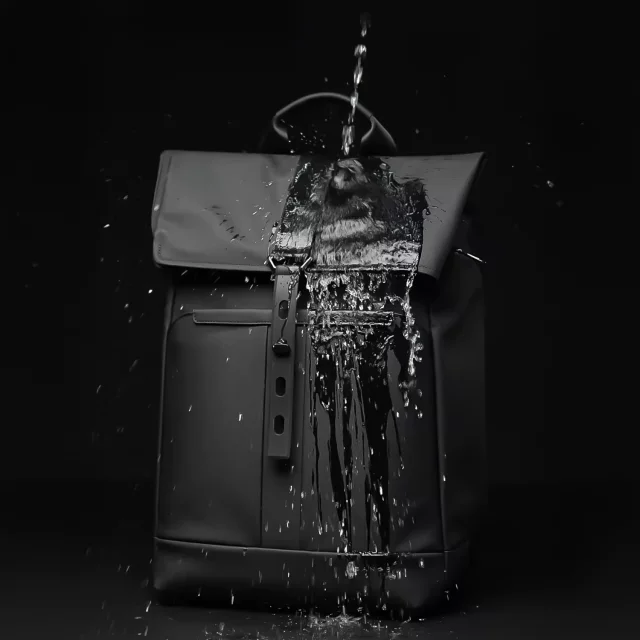 Bange wasserdichter Rucksack für 15,6-Zoll-Laptop, Stadtreisender, 45 x 30 x 16 cm, für Arbeit, Flugzeug, Herren, Damen, mit USB-Anschluss Schwarz