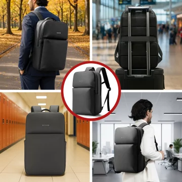Bange 26L wasserdichter Rucksack für Laptops bis 15,6 Zoll – Geräumig und komfortabel, robust und atmungsaktiv, ideal für Stadt und Reisen, Arbeit und Flugreisen, Unisex – Grau