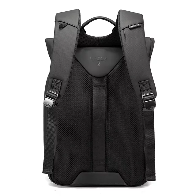 Bange wasserdichter Rucksack für 15,6-Zoll-Laptop, Stadtreisender, 45 x 30 x 16 cm, für Arbeit, Flugzeug, Herren, Damen, mit USB-Anschluss Schwarz