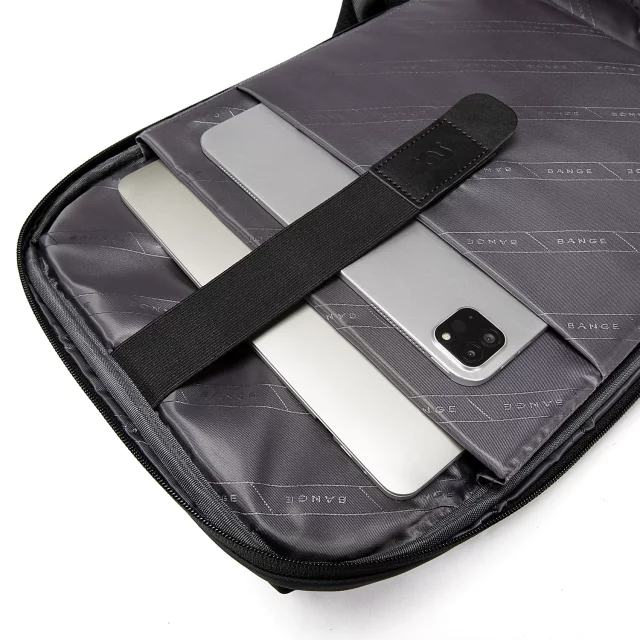 Plecak wodoodporny Bange na laptopa 15.6" miejski podróżny 43x30x18 cm do pracy samolotu męski damski Czarny