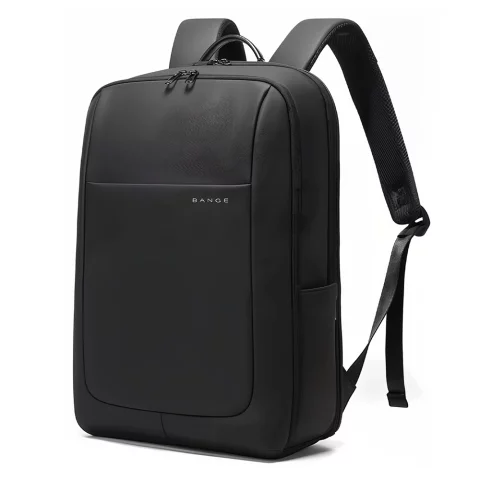 Bange Wasserdichter Rucksack Laptoptasche 15,6" Urban Travel 46x30x16 cm Für Arbeit Schule Flugzeug Herren Damen Schwarz