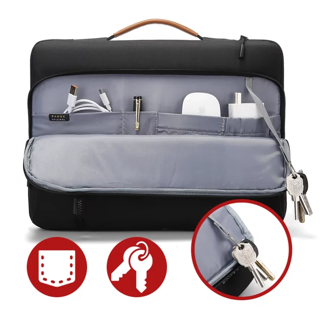 Bange Waterproof Backpack for Laptop 15.6" City Travel 45x30x16 cm for Work Airplane Men's Women's with USB Port Black