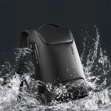 Batoh Bange proti krádeži voděodolný pro notebook do 15,6" multifunkční černý