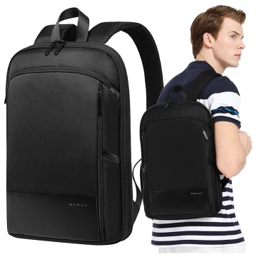 Bange Waterproof Backpack for Laptop 15.6" City Travel 45x30x16 cm for Work Airplane Men's Women's with USB Port Black