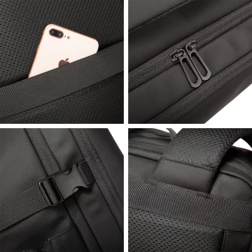 Bange Waterproof Backpack for Laptop 15.6" City Travel 45x30x16 cm for Work Airplane Men's Women's with USB Port Black