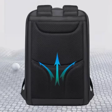 Bange voděodolný batoh taška na notebook 15,6" městský cestovatel 48x31x16 cm do práce školní letadlo pánské dámské s USB portem Černá