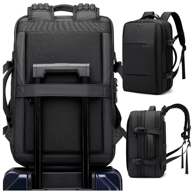 Bange Waterproof Backpack for Laptop 15.6" City Travel 45x30x16 cm for Work Airplane Men's Women's with USB Port Black