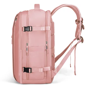 Bange Waterproof Backpack for Laptop 15.6" City Travel 46x31.5x20 cm for Work Airplane Women with USB Port Pink