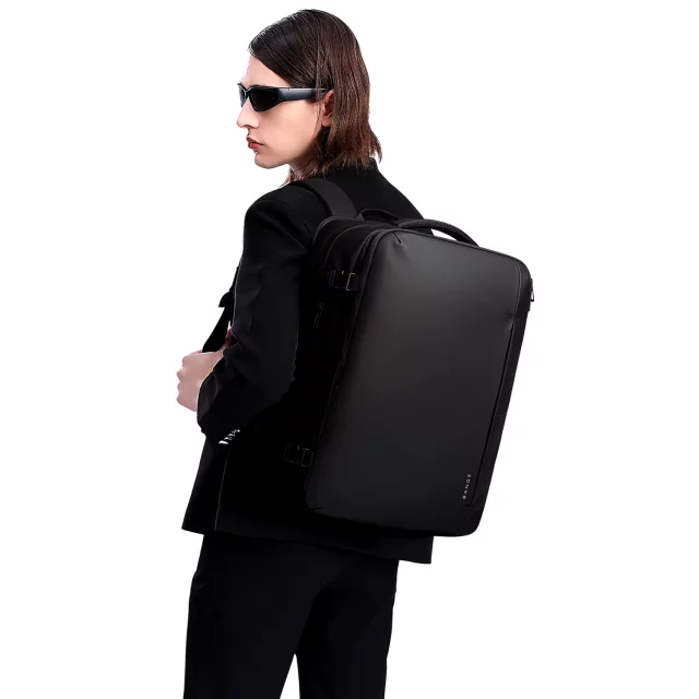 Bange voděodolný batoh na 15,6" notebook, městský cestovatel, 45x30x16 cm, do práce, do letadla, pánské, dámské, s USB portem Černá