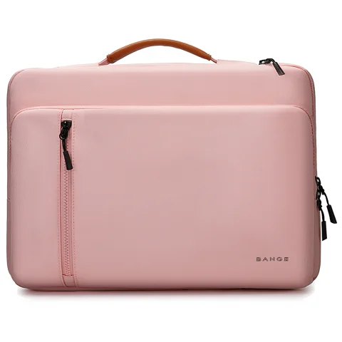 Bange waterproof bag for laptop up to 15.6" - spacious and comfortable, resistant and breathable, city and travel bag for work and plane, unisex - Pink