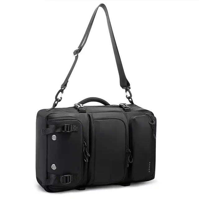 Bange wasserdichter Rucksack für 15,6-Zoll-Laptop, Stadtreisender, 45 x 30 x 16 cm, für Arbeit, Flugzeug, Herren, Damen, mit USB-Anschluss Schwarz