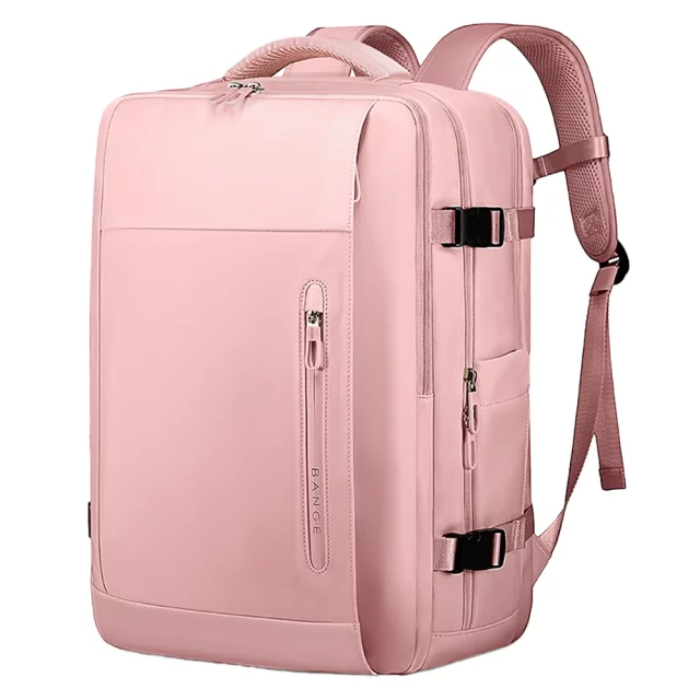 Bange Wasserdichter Rucksack für Laptops bis 15,6 Zoll, 46 x 31,5 x 20 cm, ideal für Stadt, Reisen, Arbeit und Flugreisen, mit USB-Anschluss, Pink