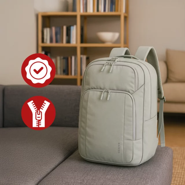 Plecak wodoodporny Bange 23L na laptopa 16.4" – pojemny i wygodny, odporny i oddychający, miejski i podróżny do pracy i samolotu, unisex – Szary