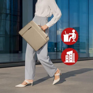 Voděodolná brašna Bange na notebook do 15,6" - prostorná a pohodlná, odolná a prodyšná, městská i cestovní taška do práce i do letadla, unisex - béžová