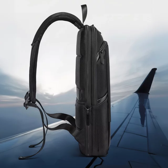 Bange Waterproof Backpack Laptop Bag 17" Travel Expandable 49x33x6 cm for Work School Airplane Men's Women's Black