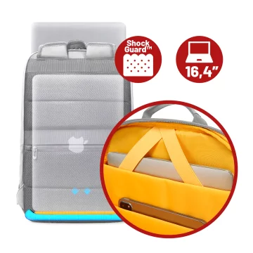 Bange 23L Waterproof Backpack for 16.4" Laptop – Spacious and Comfortable, Resistant and Breathable, City and Travel for Work and Airplane, Unisex – Gray