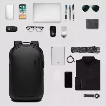 Bange Waterproof Backpack for Laptop 15.6" City Travel 45x30x16 cm for Work Airplane Men's Women's with USB Port Black