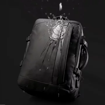 Bange wasserdichter Rucksack, Laptoptasche, 15,6 Zoll, Reisen, 47 x 31 x 20 cm, für Arbeit, Schule, Flugzeug, Herren, Damen, mit USB-Anschluss, Schwarz