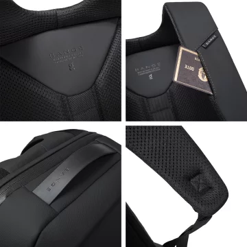 Bange Waterproof Backpack for Laptop 15.6" City Travel 45x30x16 cm for Work Airplane Men's Women's with USB Port Black