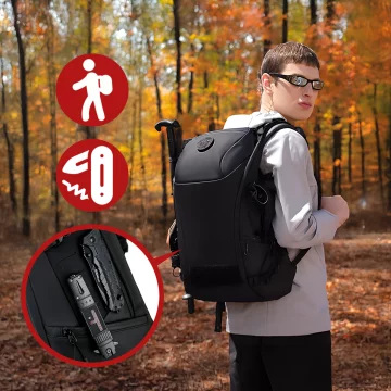 Bange 22L wasserdichter Rucksack für Laptops bis 15,6 Zoll – Geräumig und komfortabel, robust und atmungsaktiv, ideal für Stadt und Reisen, Arbeit und Flugreisen, Unisex – Schwarz