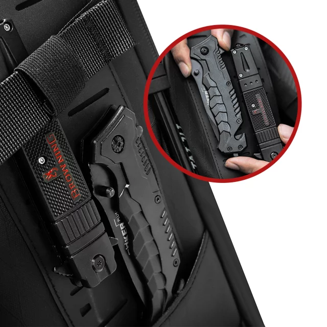 Bange Waterproof Backpack for Laptop 15.6" City Travel 45x30x16 cm for Work Airplane Men's Women's with USB Port Black