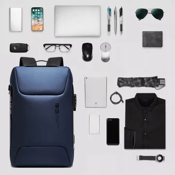 Anti-theft backpack Bange waterproof for laptop up to 15.6" multifunctional Black