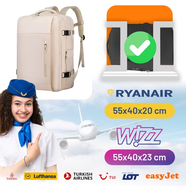 Bange wasserdichter Rucksack für 15,6-Zoll-Laptop, Stadtreisender, 45 x 30 x 16 cm, für Arbeit, Flugzeug, Herren, Damen, mit USB-Anschluss Schwarz