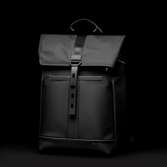 Bange wasserdichter Rucksack für 15,6-Zoll-Laptop, Stadtreisender, 45 x 30 x 16 cm, für Arbeit, Flugzeug, Herren, Damen, mit USB-Anschluss Schwarz