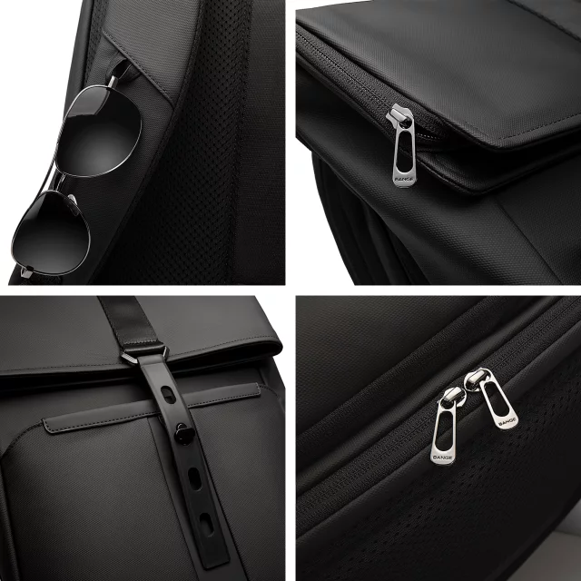 Bange Waterproof Backpack for Laptop 15.6" City Travel 45x30x16 cm for Work Airplane Men's Women's with USB Port Black