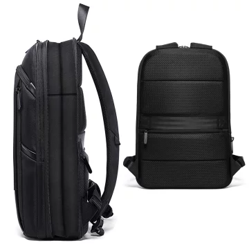 Bange Wasserdichter Rucksack für Laptops bis 15,6 Zoll, 43 x 31 x 7 cm, ideal für Stadt, Reisen, Arbeit und Flugreisen, für Damen und Herren, Schwarz