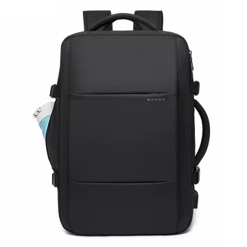 Cestovní batoh Bange BackPack business rozšiřitelný batoh Prostorná taška na 17,3" notebook s USB portem Černá