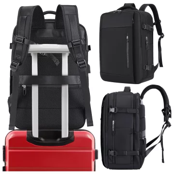 Bange Waterproof Backpack for Laptop 15.6" City Travel 45x30x16 cm for Work Airplane Men's Women's with USB Port Black